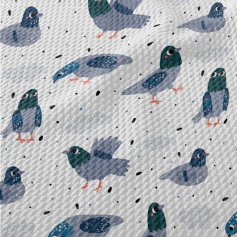 Lively Walking Pigeon Birdseye Piqué