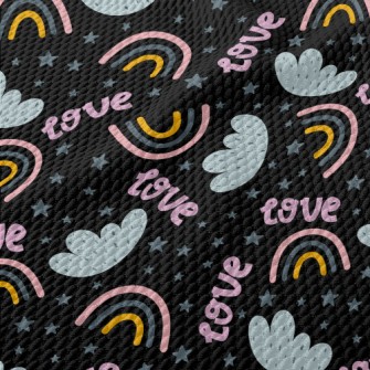 Rainbow Clouds Of Love Birdseye Piqué