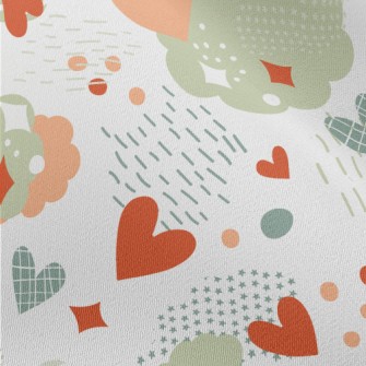 Love Raindrops Clouds Chiffon