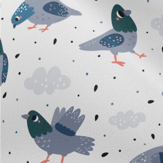 Lively Walking Pigeon Chiffon