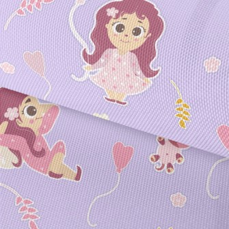 Shy Little Girl Waterproof Oxford