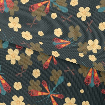 Flowers, Grass, Insects Waterproof Oxford