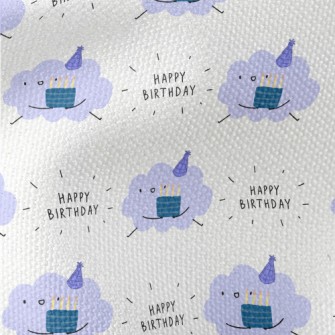 Happy Birthday To Cloud Waterproof Canvas
