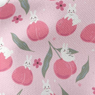 Peach Rabbit Waterproof Canvas