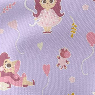 Shy Little Girl Waterproof Canvas