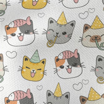 Happy Birthday Cat Waterproof Canvas