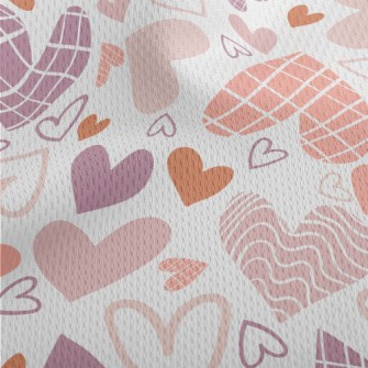 Plaid Wave Heart Athletic Mesh Flat Back