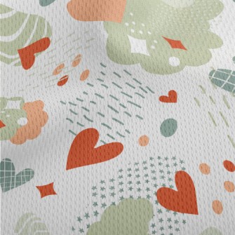 Love Raindrops Clouds Athletic Mesh Flat Back