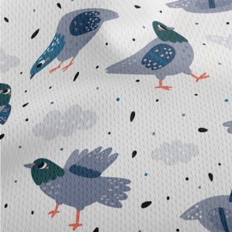 Lively Walking Pigeon Athletic Mesh Flat Back