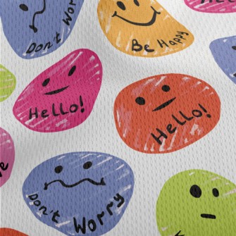 Smiley Face Cheering Language Athletic Mesh Flat Back