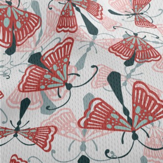 Beautiful Pattern Moth Athletic Mesh Flat Back