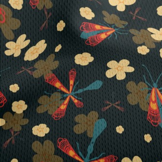 Flowers, Grass, Insects Athletic Mesh Flat Back