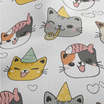 Happy Birthday Cat Athletic Mesh Flat Back