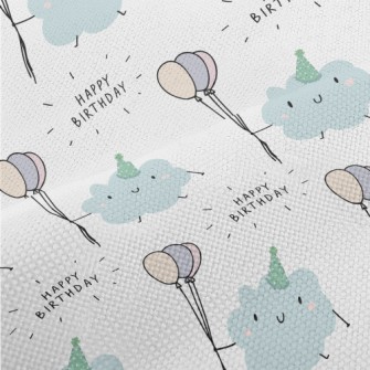 Happy Birthday To Cute Cloud Performance Linen