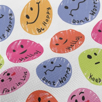 Smiley Face Cheering Language Performance Linen