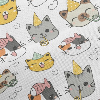 Happy Birthday Cat Performance Linen