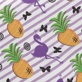 Flamingo Queen And Bromeliad Twill