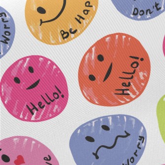 Smiley Face Cheering Language Twill