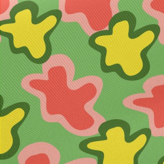 Art Abstract Color Blocks Twill
