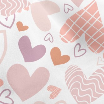 Plaid Wave Heart Micro Fleece