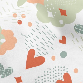 Love Raindrops Clouds Micro Fleece