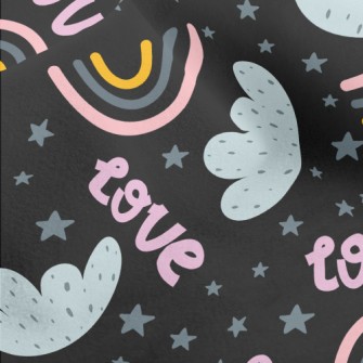 Rainbow Clouds Of Love Micro Fleece