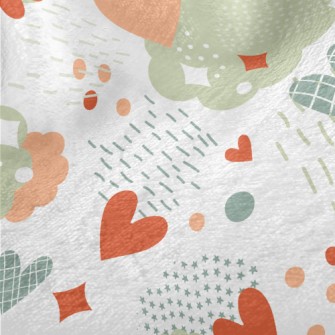 Love Raindrops Clouds Minky