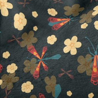 Flowers, Grass, Insects Minky