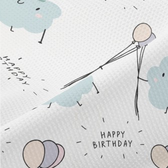 Happy Birthday To Cute Cloud Piqué
