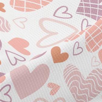 Plaid Wave Heart Piqué