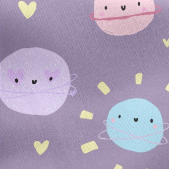 Round Planet Jersey Backed Fleece