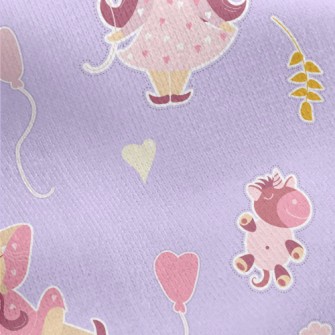 Shy Little Girl Jersey Backed Fleece