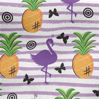 Flamingo Queen And Bromeliad Jersey Backed Fleece