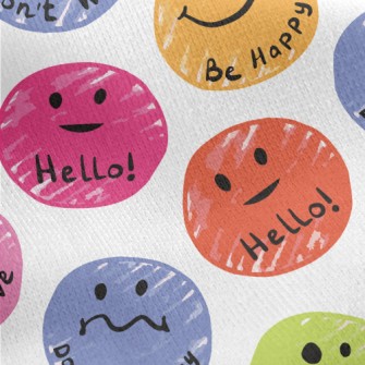 Smiley Face Cheering Language Jersey Backed Fleece