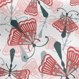 Beautiful Pattern Moth Jersey Backed Fleece