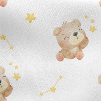 Star Smile Bear Jersey Backed Fleece