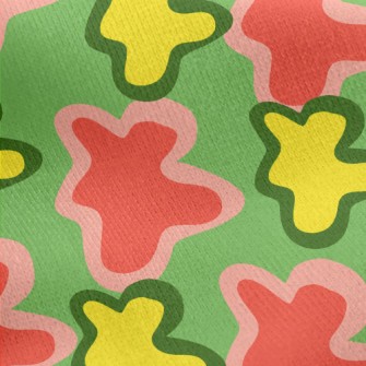 Art Abstract Color Blocks Jersey Backed Fleece