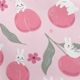 Peach Rabbit Pongee
