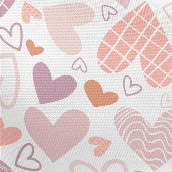 Plaid Wave Heart Pongee