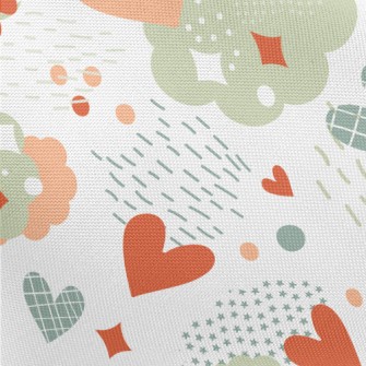 Love Raindrops Clouds Pongee
