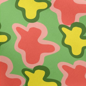 Art Abstract Color Blocks Pongee