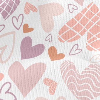 Plaid Wave Heart Stretch Jersey