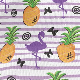 Flamingo Queen And Bromeliad Stretch Jersey