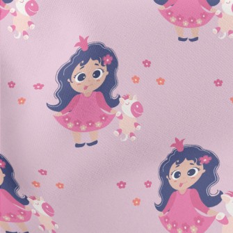 Playful Girl With Tongue Out Lightweight Cotton Poplin