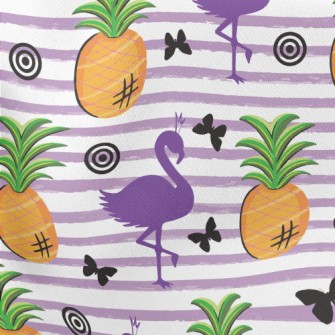 Flamingo Queen And Bromeliad Lightweight Cotton Poplin