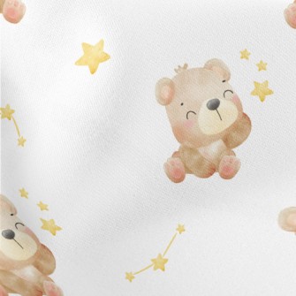Star Smile Bear Lightweight Cotton Poplin