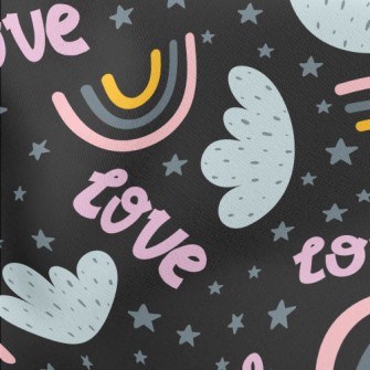 Rainbow Clouds Of Love Lightweight Cotton Poplin