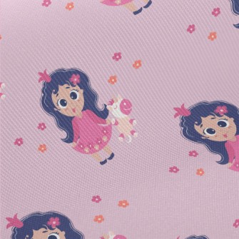 Playful Girl With Tongue Out Midweight Cotton Poplin