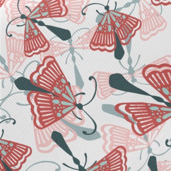 Beautiful Pattern Moth Midweight Cotton Poplin
