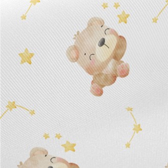 Star Smile Bear Midweight Cotton Poplin